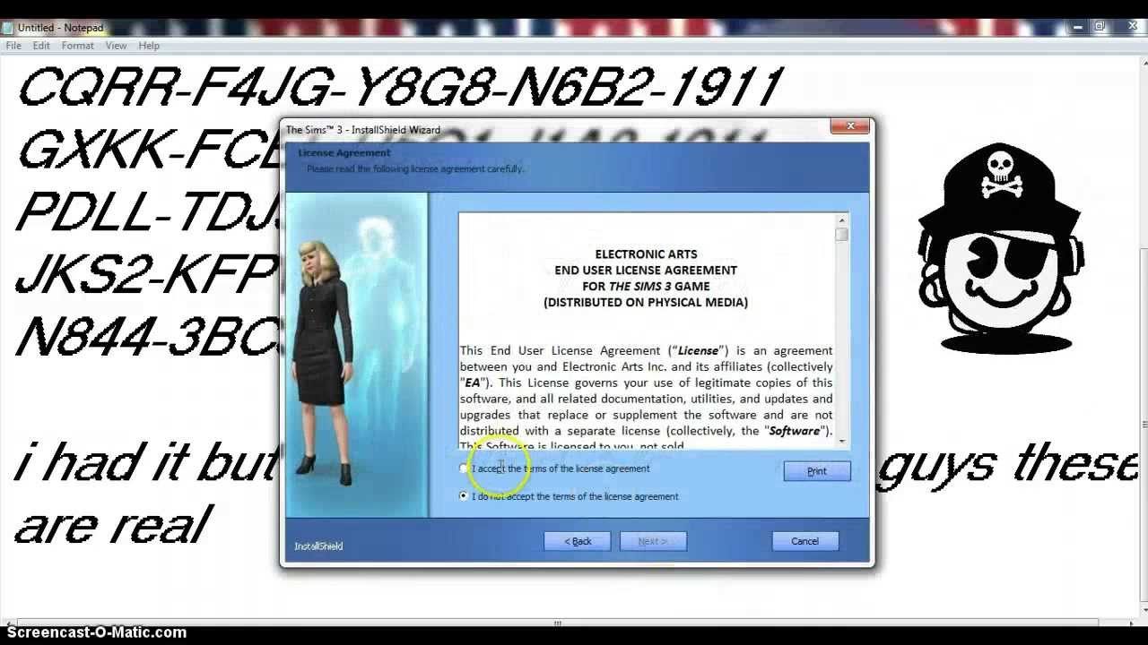 serial codes for sims 3